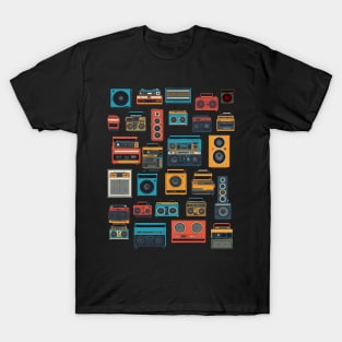 Speakers and boom boxes music lover T-Shirt